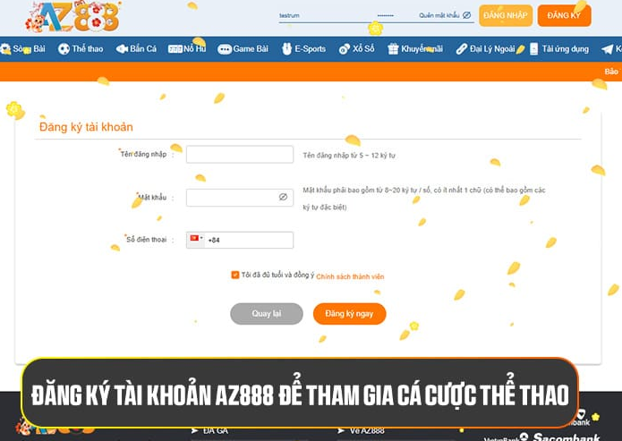 dang ky tai khoan az888